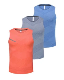 Tanktop (3er-Pack) 3er Pack Herren Schnelltrocknendes Fitness Shirt