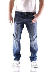 JACK & JONES Tim Original Slim Fit Herren Jeans Blau/Hellblau