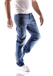 JACK & JONES Tim Original Slim Fit Herren Jeans Blau/Hellblau