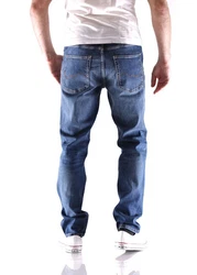 JACK & JONES Tim Original Slim Fit Herren Jeans Blau/Hellblau