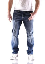 JACK & JONES Tim Original Slim Fit Herren Jeans Blau/Hellblau