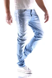 JACK & JONES Tim Original Slim Fit Herren Jeans Blau/Hellblau