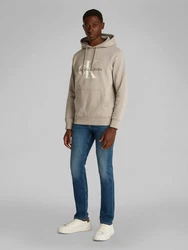 Calvin Klein Jeans Kapuzensweatshirt SEASONAL MONOLOGO REGULAR HOODIE Khaki/Hellgrau/Beige/Grau/Braun