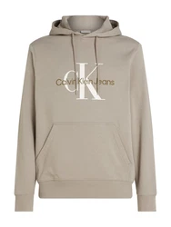 Calvin Klein Jeans Kapuzensweatshirt SEASONAL MONOLOGO REGULAR HOODIE Khaki/Hellgrau/Beige/Grau/Braun