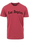 Mister Tee T-Shirt Los Angeles Wording Tee Rot/Dunkelrot Mister Tee T-Shirt Los Angeles Wording Tee Rot/Dunkelrot