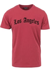 Mister Tee T-Shirt Los Angeles Wording Tee Rot/Dunkelrot