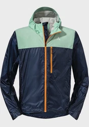 Schöffel Bikerjacke Hybrid Jkt Flow Trail Hellblau/Mischfarben/Dunkelblau/Blau/Grün/Gelb/Türkis