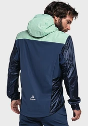 Schöffel Bikerjacke Hybrid Jkt Flow Trail Hellblau/Mischfarben/Dunkelblau/Blau/Grün/Gelb/Türkis