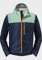 Schöffel Bikerjacke Hybrid Jkt Flow Trail Hellblau/Mischfarben/Dunkelblau/Blau/Grün/Gelb/Türkis