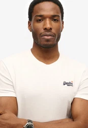 Superdry Rundhalsshirt ESSENTIAL CONTRAST EMB TEE weiß