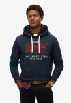 Superdry Hoodie SD-VL HERITAGE RELAXED HOOD Dunkelblau/Blau/Hellblau/Lila