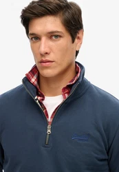 Superdry Sweatshirt Essential Logo Henley blau