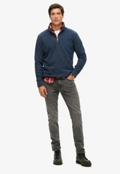 Superdry Sweatshirt Essential Logo Henley blau
