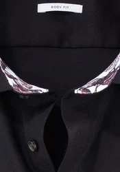 OLYMP Businesshemd Level 5 Schwarz/Dunkelblau/Braun