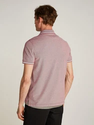 Tommy Hilfiger Poloshirt OXFORD TWO TONE REG POLO Rosa/Lila/Dunkelrot