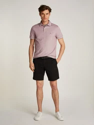 Tommy Hilfiger Poloshirt OXFORD TWO TONE REG POLO Rosa/Lila/Dunkelrot