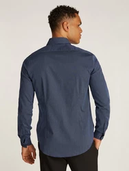 Calvin Klein Businesshemd BUSINESS STRIPE SLIM SHIRT mit Logoprint Dunkelblau/Hellblau
