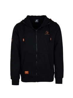 Schietwetter Sweatjacke Herren Kapuzensweatjacke Lars Schwarz/Orange/Rot