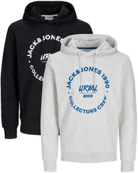 Jack & Jones Kapuzenpullover stilvolle Hoodies mit Logoprint Blau/Gold/Dunkelblau/Hellblau