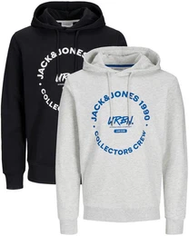 Kapuzenpullover stilvolle Hoodies mit Logoprint (Spar Set, Doppelpack) Unifarbene Pullover mit flauschigem Innenfutter