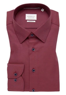 Eterna Langarmhemd MODERN FIT Dunkelrot/Rot