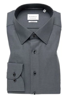 Eterna Langarmhemd MODERN FIT Grau/Dunkelgrau/Dunkelblau/Blau