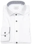 Eterna Langarm Businesshemd Weiß/Creme/Braun
