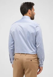 Eterna Langarmhemd Modern Fit Hellblau/Grau/Blau