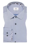 Eterna Langarmhemd Modern Fit Hellblau/Grau/Blau