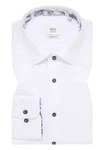 Eterna Langarmhemd Modern Fit Weiß/Schwarz/Creme