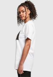 MisterTee Kurzarmshirt Ladies Pray Tee Grau/Weiß/Rosa