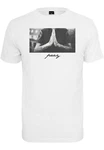 MisterTee Kurzarmshirt Ladies Pray Tee Grau/Weiß/Rosa