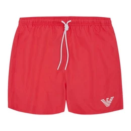 Boxer-Badehose Mid Boxer Beachwear mit kleinem Markenlogo am linken Bein