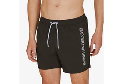 Emporio Armani Boxer-Badehose Mid Boxer Beachwear Khaki/Dunkelbraun/Dunkelgrün/Grau