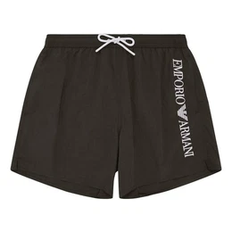 Boxer-Badehose Mid Boxer Beachwear mit vertikalem Markenschriftzug