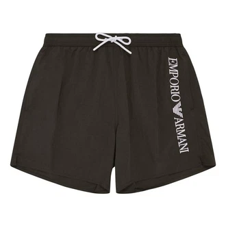 Emporio Armani Boxer-Badehose Mid Boxer Beachwear Khaki/Dunkelbraun/Dunkelgrün/Grau