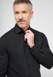 Eterna Langarmhemd SLIM FIT Schwarz/Dunkelgrau