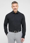 Eterna Langarmhemd SLIM FIT Schwarz/Dunkelgrau