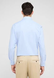Eterna Langarmhemd MODERN FIT NON IRON Hellblau
