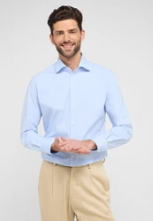 Eterna Langarmhemd MODERN FIT NON IRON Hellblau