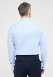 Eterna Langarmhemd SLIM FIT NON IRON Hellblau/Blau/Dunkelblau