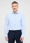 Eterna Langarmhemd SLIM FIT NON IRON Hellblau/Blau/Dunkelblau
