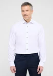 Eterna Langarmhemd SLIM FIT NON IRON Weiß/Dunkelblau/Lila/Creme