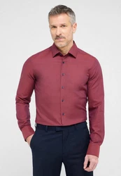 Eterna Langarmhemd Hemd 2132 F171 Dunkelrot/Rot/Bordeaux