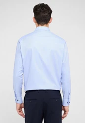 Eterna Langarmhemd COMFORT FIT NON IRON Hellblau/Blau