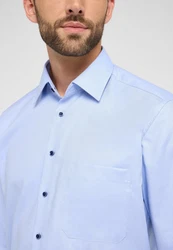 Eterna Langarmhemd COMFORT FIT NON IRON Hellblau/Blau