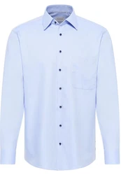 Eterna Langarmhemd COMFORT FIT NON IRON Hellblau/Blau
