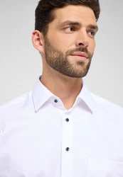 Eterna Langarmhemd COMFORT FIT NON IRON Weiß/Grün