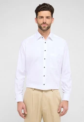 Eterna Langarmhemd COMFORT FIT NON IRON Weiß/Grün