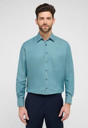 Eterna Langarmhemd COMFORT FIT NON IRON Blau/Grün/Türkis